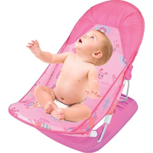 Newborn Summer Baby Shower Chair Infant Bath Chair With Baby Safety Non-Slip Pillow Comfort Seat Support Kid Gift