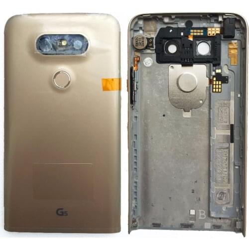 ZUCZUG Metal Battery Cover With Fingerprint Sensor Housing Back Case For LG G5 Repair Part No Logo