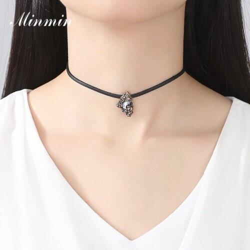 Minmin Women's Leather Chokers