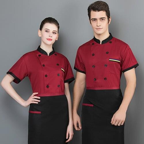 Male Chefs Jacket Food Service Restaurant Uniform Kitchen Bakery Hotel Unisex Shirts Cooking Clothes Wholesale