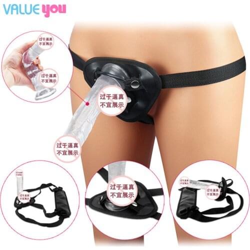 Wearable Penis Lesbian Hardcore Dildo Multicolor Silicone Small Cocks Adult Toys