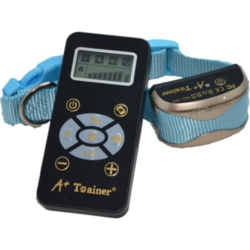 Rechargeable Water-resistant Remote Electric Shock Anti-bark Training Collar With LCD Display Automatic stop barking dog collar