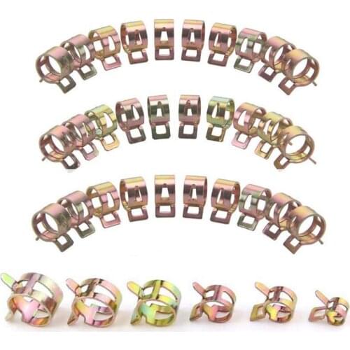 ABSF Spring Hose Clamp, 96pcs/8size Fuel/Silicone Vacuum Pipe Low Pressure Air Clip Clamp (12 X Diameter 6mm 8mm 9mm 10mm 11mm 1