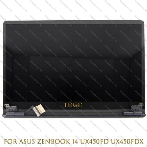 15.6" FHD 1920*1080 For Asus Zeenbook UX450 UX450FD UX450FDX LCD Touch Screen Digitize Complete Assembly With Hinges Navy Blue