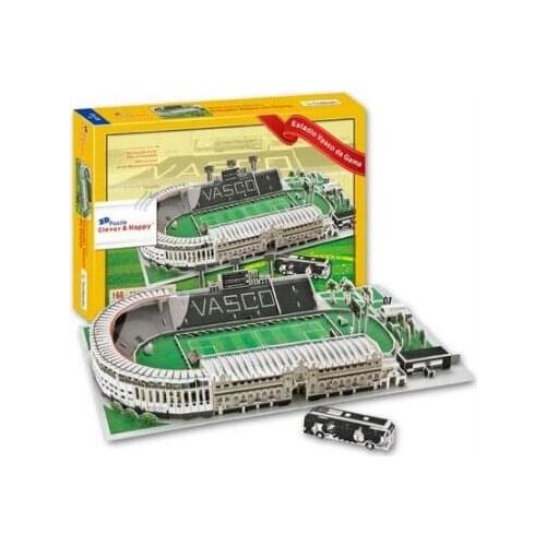 Estadio Vasco Da Gama Stadium Football Soccer 3D Paper DIY Jigsaw Puzzle Model Educational Toy Kits Children Boy Gift Toy