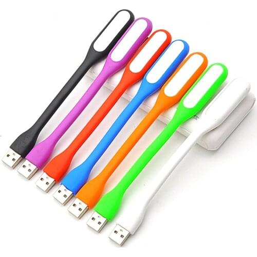 Dropshipping USB LED Book Light Flexible Foldable LED USB Reading Lamp DC 5V Nightlight For Power Bank Computer Notebook Laptop