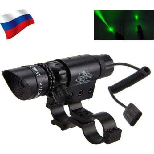 Tactical Hunting Laser Dot Green/Red Lazer Dot Scope Weapon Light Sight Mount Picatinny Rifle Scope Barrel Pressure Switch