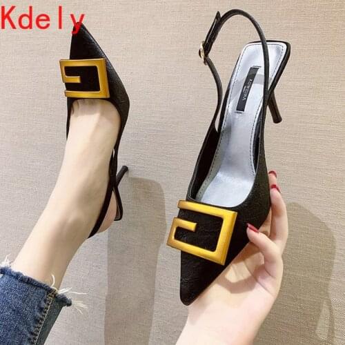 Women Pumps Fashion Ladies High Heels Soft Leather Heels Shoes Woman Pointed Toe Non-slip Brand 35-39
