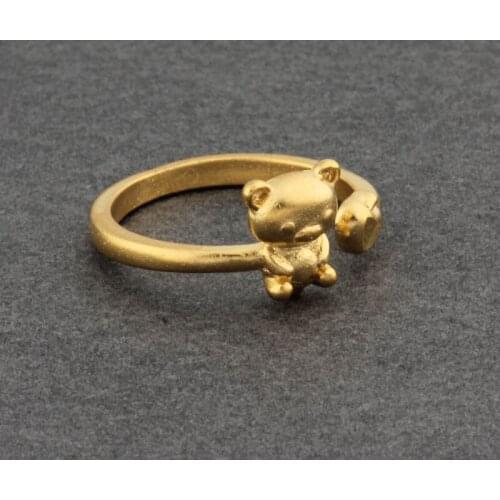 High Quality Charming Animal Shape Design Placer Gold Color Rings Open Rings Jewelry For Women Party Gifts Ring 2021 trend
