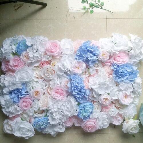 SPR colorful hydrangea rose flower wall panels wedding backdrop artificial flower row arch runner decorative flore arrangement