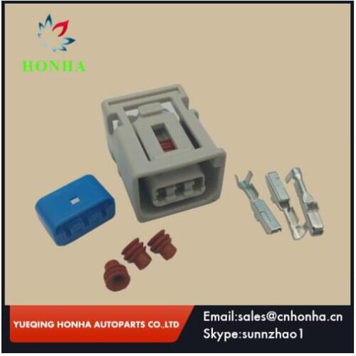 DJ70266Y-2.3-21 3 pin female fuel injector connector coil plug with terminal seal for 1W7T-14A464-MA