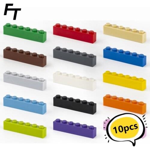 10pcs Small Particle High Brick 1x6 DIY 3009 Building Blocks Compatible with Creative Gift MOC Blocks Castle Toys