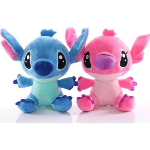 20cm Disney Lilo & Stitch Plush Toys Cute Anime Cartoon Stuffed Plush Dolls Pendant Christmas Gifts for Kids Children