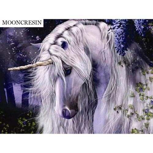 5D Diy Diamond Painting Full Square Mosaic Resin Diamond Embroidery Cross Stitch Needlework Animal Unicorn Craft Decoration Home