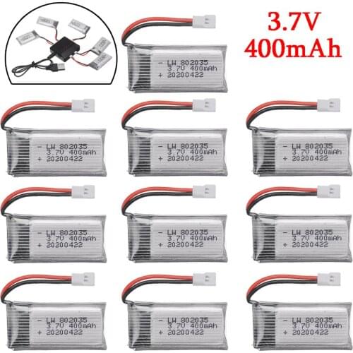 Upgraded 3.7V 400mAh Lipo Battery For H107 H31 KY101 E33C E33 U816A V252 H6C 25C RC Quadcopter 802035 Lipo 3.7V Battery