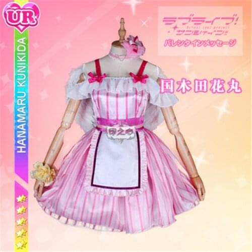 Anime Love Live Sunshine AZALEA GALAXY Cosplay Costume Hanamaru Kunikida Pink Dress Full sets A