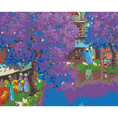 Bliss Love Saucerman Oil Picture By Numbers Acrylic Paint Colorful Diy Kits For Adults Drawing Coloring Painting By Number