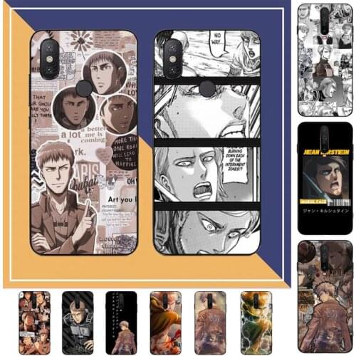 TOPLBPCS Jean Kirstein Attack on Titan Phone Case for Redmi Note 8 7 9 4 6 pro max T X 5A 3 10 lite pro