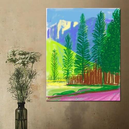 David Hockney Landscape Wall Art Canvas Painting Posters Prints Modern Painting Wall Picture For Living Room Home Decor Artwork