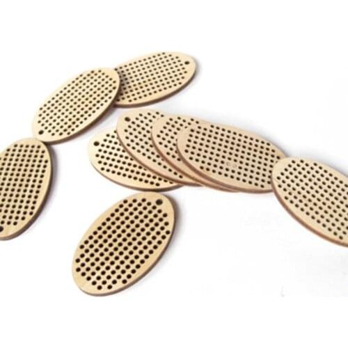Wood Oval Earring Blanks cross stitch blank