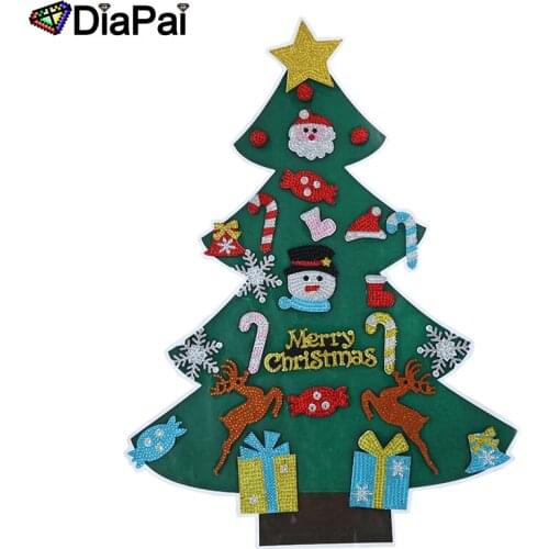 DiaPai 5D DIY Diamond Painting Christmas Tree New Year Gift Kid Toy Artificial Tree Wall Window Sticker Christmas Home Decor