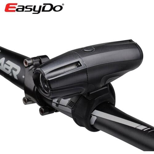EasyDo 280Lumen Cycling Headlight Handlebar Lamp 2600mAh USB Rechargeable MTB Bicycle Bike Light LED Flashlight Black Waterproof