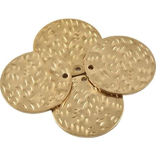 Brass raindrop pattern 19*1mm single hole geometric disc diy jewelry accessories necklace earrings pendant