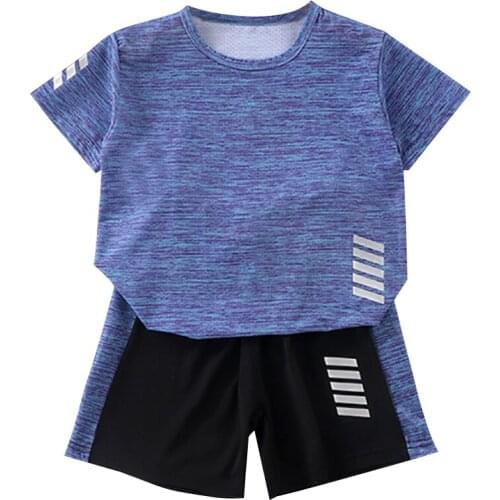 Summer Kids Clothes Girls And Boys Sports Suits Short Sleeve Tracksuit For Children Clothing Girl Boy Top+Shorts 2pcs 2-9 Years