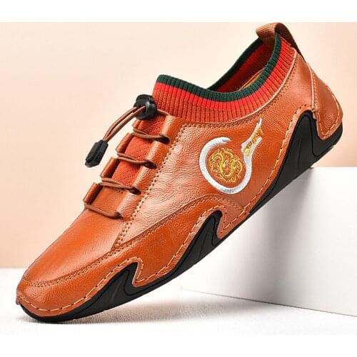 Men Shoes Cow Leather Handmade Men Sneakers Breathable Driving Shoes Designer Mens Loafers Fashion Moccasins Zapatos Hombre