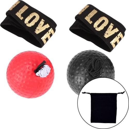 Boxing Ball 20g PU Reflex Ball With Headband And Storage Bag Soft Perfect Body Shape Convenient Practical Portable