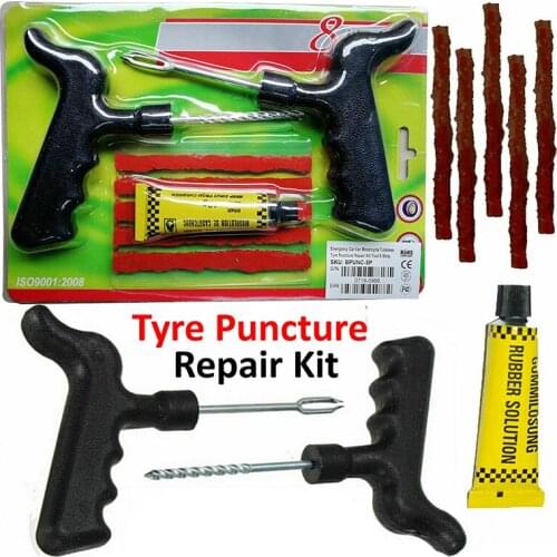 Car Tire Repair Kit - Car Tire Repair Tool Kit For Tubeless Emergency Tyre Fast Puncture Plug Repair Block Air Leaking