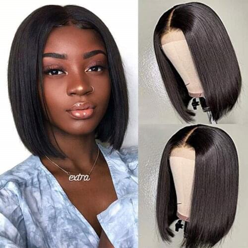 Cheap Bob Lace Front Wigs For Women Short Human Hair Bob Closure Wig Natural Hairline Brazilian Straight Lace Front Bob Wigs