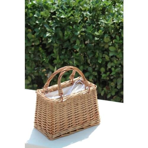 16x16CM New Style Women Handbag Wicker Bag Travel Vacation Straw Bag Beach Bag a6272