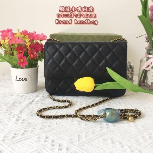2021 new rhombic Korean golden ball chain messenger fashion girl square handbag designer bags luxury