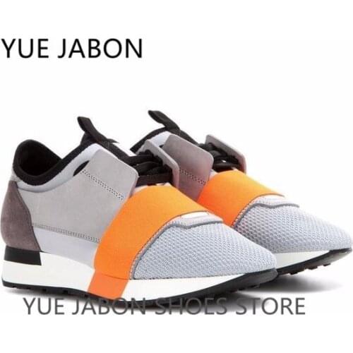 New Female Casual Shoes women Breathable Mesh Patched Mixed Colors Lace-up Cut Race Trainers Runner Casual Shoes Big size 42