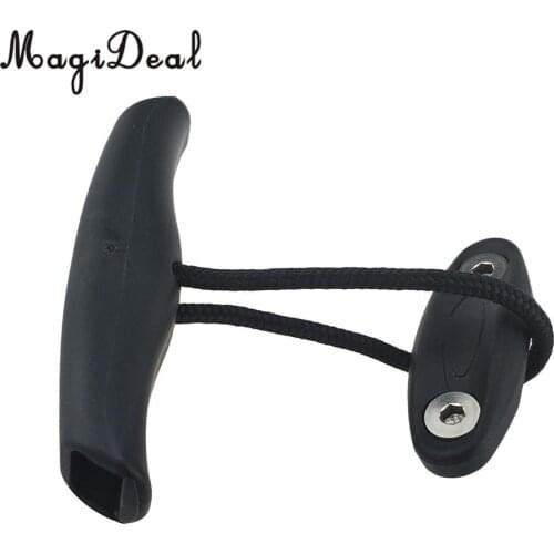 Plastic 100mm Kayak Bow/Stern Pull Handle T-handle with Cord and Pad Eyes