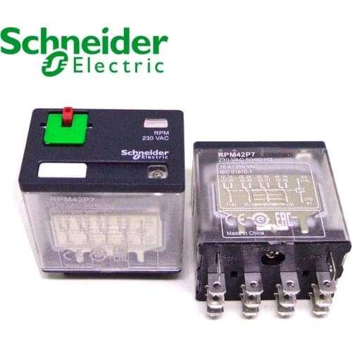 Schneider relay 5PCS RPM42BD RPM42P7 RPZF4 4CO 15A RELAY+LTB+LED 24VDC 230VAC Brand new and original Schneider relay