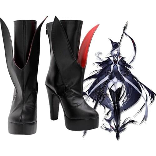 Game Arknights Gladiia Cosplay Shoes Boots Halloween Accessories Gladiia Long purple Wigs