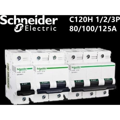 Schneider Circuit breaker Air switch C120H 1P 2P 3P C80 C100 C125 80A 100A 125A
