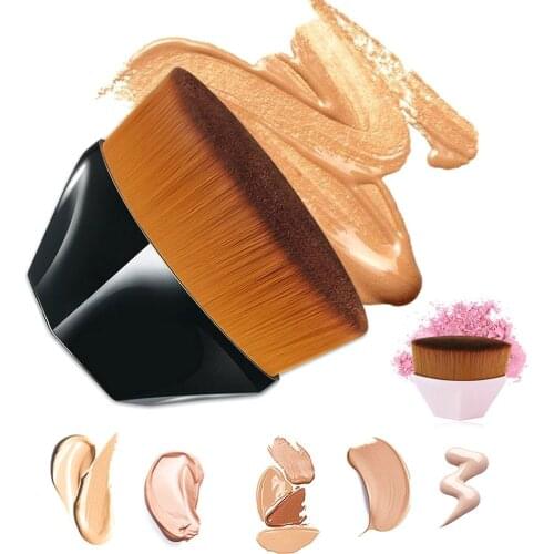 Hexagon Makeup Brush Kabuki Flawless Foundation Brush For Liquid Make Up Brush Set Cosmetic Soft Synthetic For Women Makeup