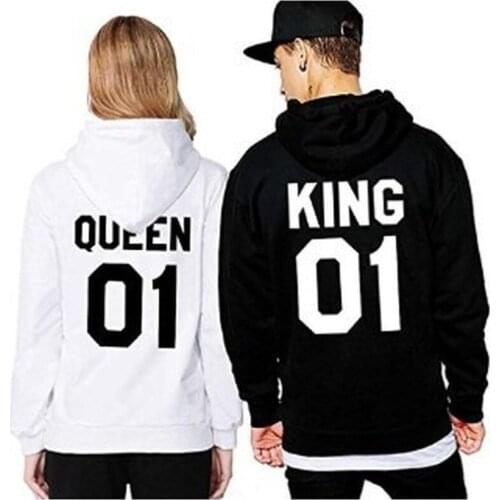 Couple Hood Letter Printing Hoodies Lover Harajuku Sweatshirt for Couple Women Tops Long Sleeve