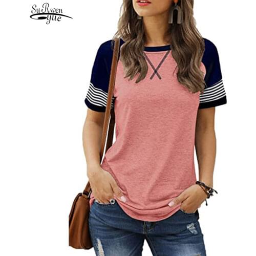 2021 Summer New Shirt Women O Neck Slim Wild Knitted Blouse for Women Short Sleeve Gold and Silver Ladies Tops Clothes 9444 50