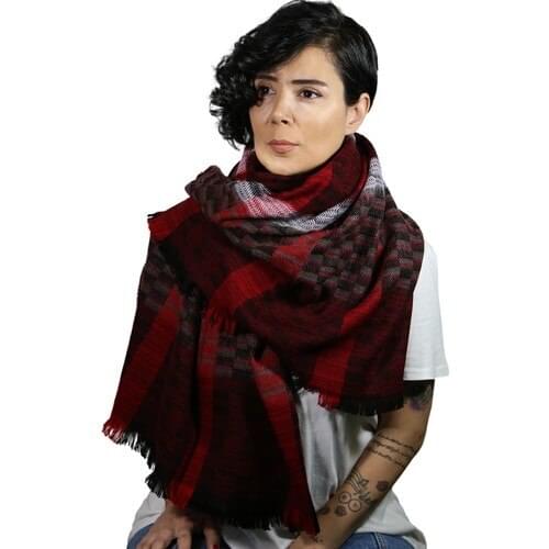 Fraise Accessory Women 'S Plaid Pattern Shawl
