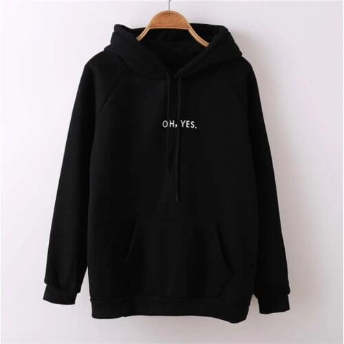XXL-S Streetwear Coat 2017 New Fashion Fleece long Sleeve Harajuku Letter Girl Black Pullovers Tops Woman Hoodies Sweatshirts