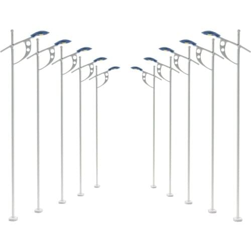 10pcs Model Railway Led Lamppost Lamps Street Lgihts HO Scale 11cm 12V New LYM02 model outdoor lamp light leds