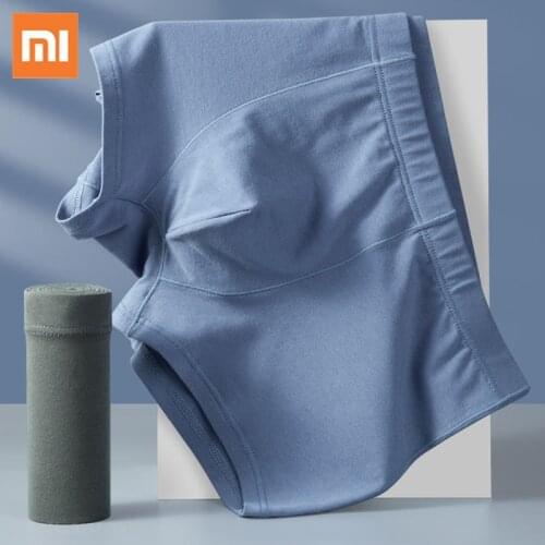 3pcs Xiaomi MiiOW Mens Underwear Man Cotton Antibacterial Boxer Shorts Panties Solid Breathable Boy Underpants Family Calecon