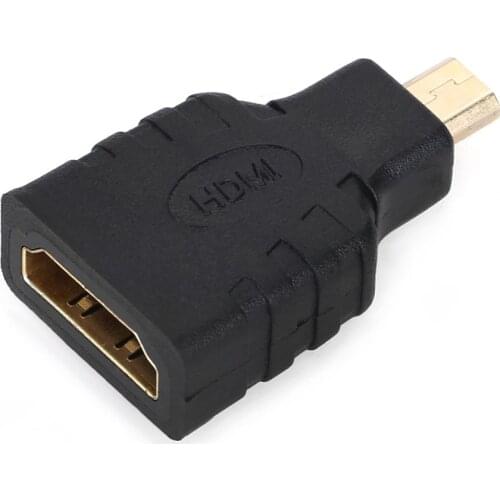 HDMI-compatible Female to Micro TYPE D Male Plug Adapter Gold-plated Connector F/DM Adapter Converter for LCD Tvs