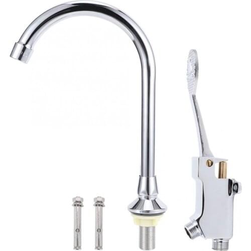 G1/2in Pedal Type Single Cold Copper Water Faucet Food Operated Water Tap for Home Bathroom