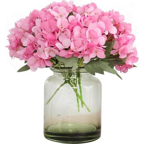 Artificial Flower Minimalist Home Furnishing Desktop Decoration Fake Flower Business Wedding 5 Hydrangea Silk Simulation Bouquet