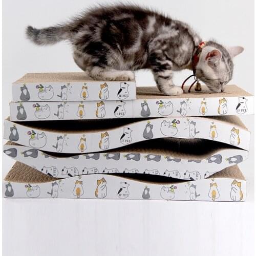 Cats Toy Scratcher Cardboard Cat Scratching Pad Grinding Nails catnip Toy Protecting Furniture Corrugated Paper Kitten Toy